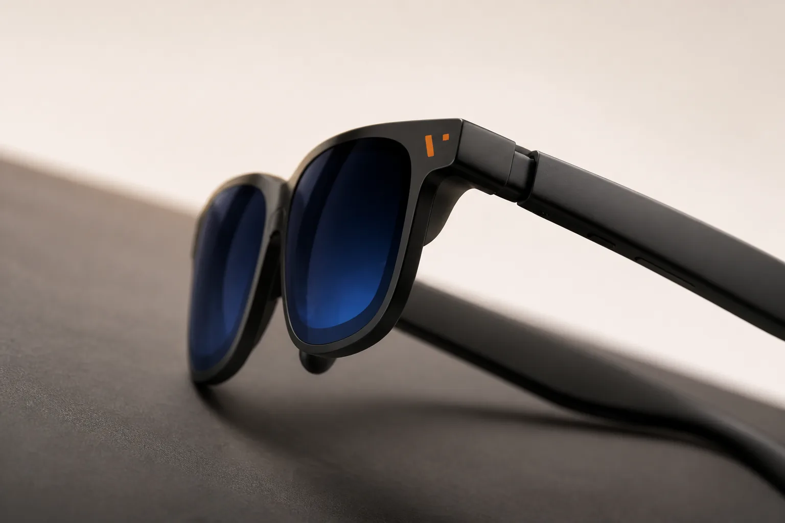 Close reference-based editorial detail of VITURE Pro 2 display glasses
